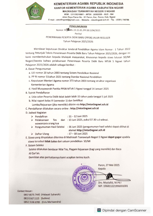 Info PPDB REGULER